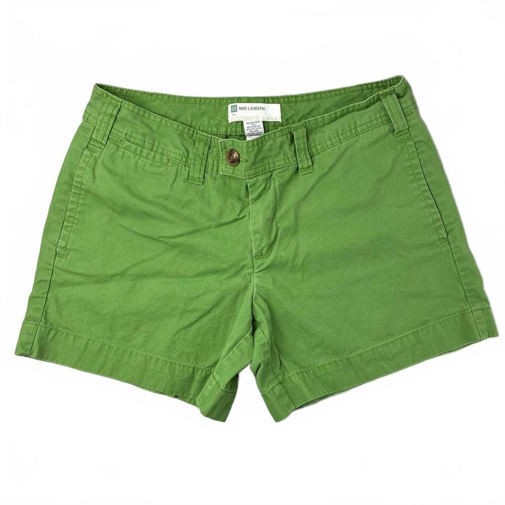 Old Navy Mid Length Favorite Khaki Green Casual Shorts Women's size 10